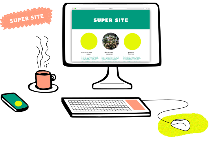 Web development illustration